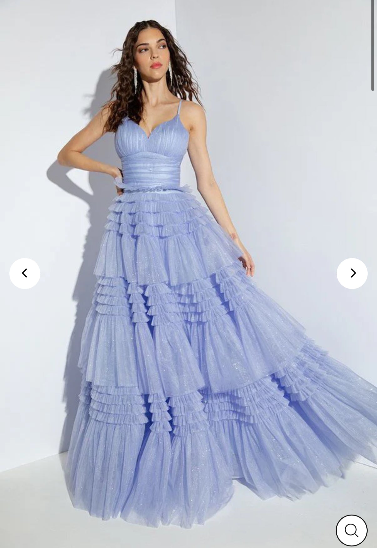Vestido ruffles azul  - Hannia