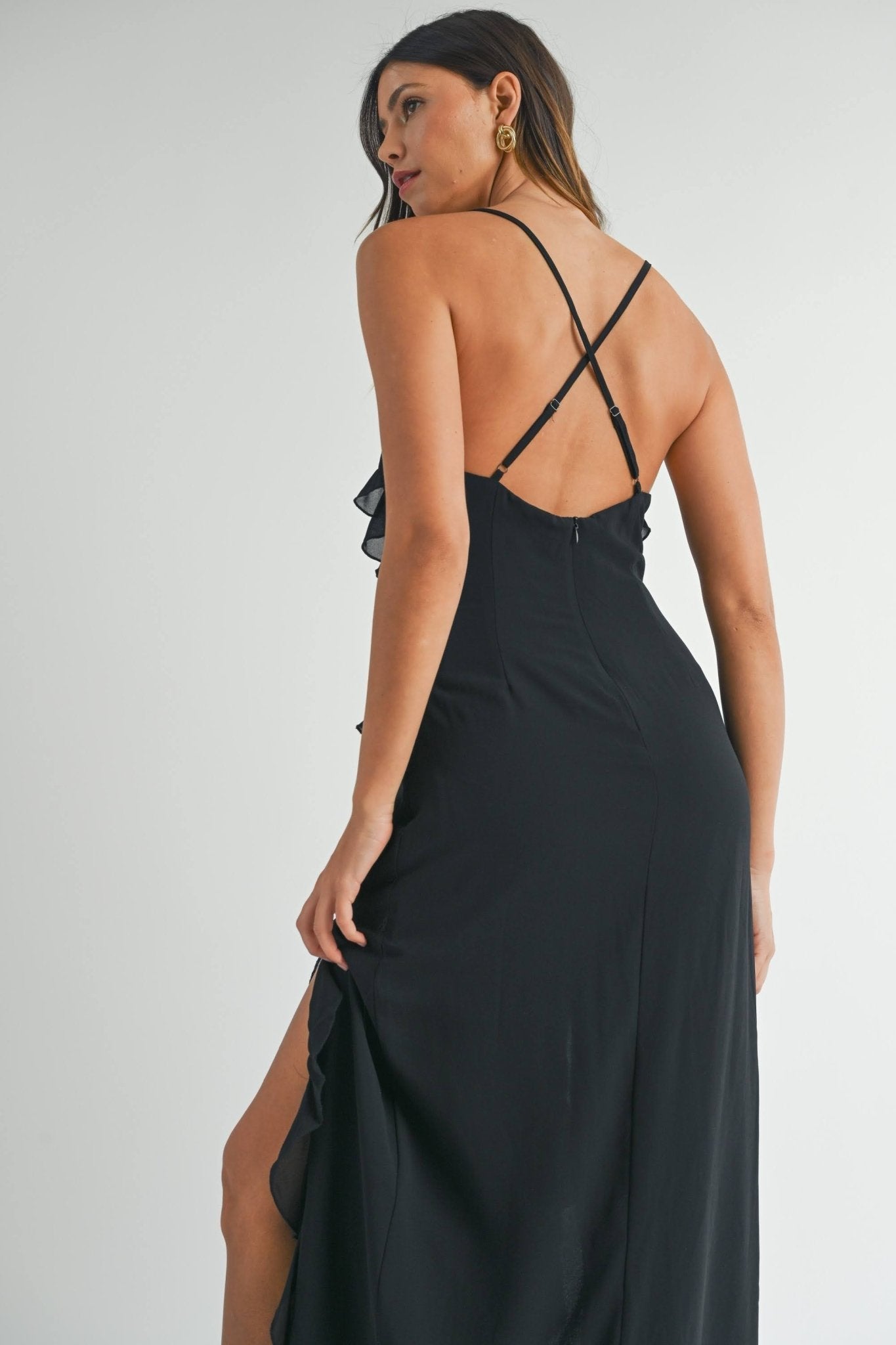 Aisha - negro - Lend the Trend renta de vestidos mexico