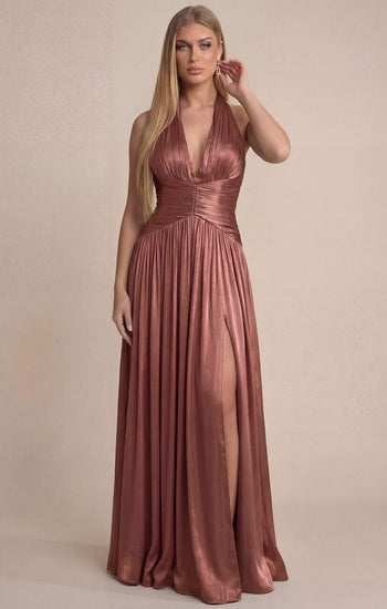 Asterin - terracota PRE VENTA 5 DÍAS HÁBILES - Cindel vestidos maxi, midi, mini, para toda ocasion, largos, de fiesta, de boda