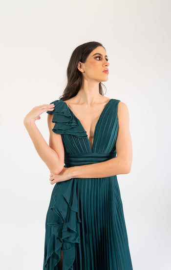Dorota - verde satin
