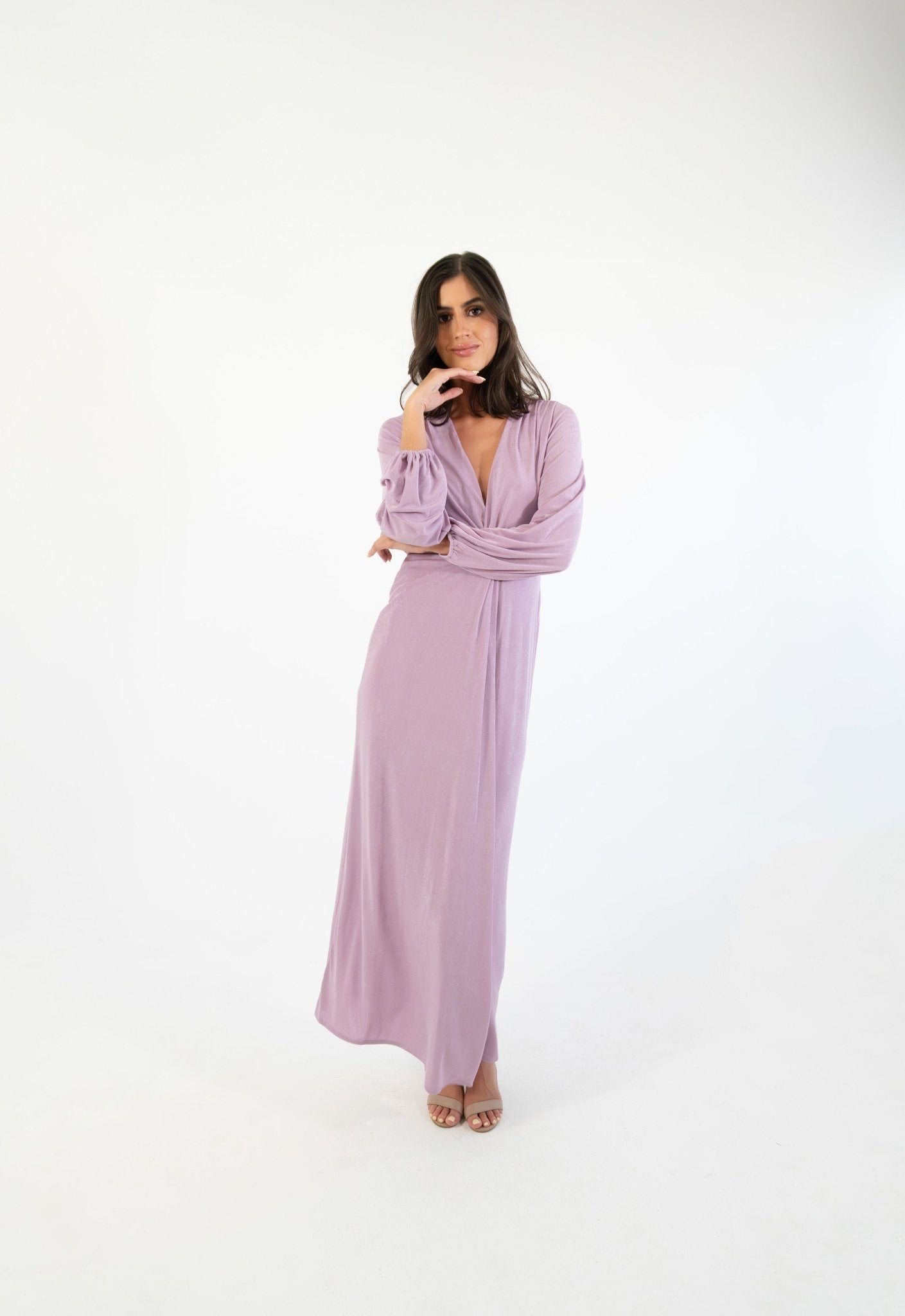 Eva - morado venta - Lend the Trend renta de vestidos mexico