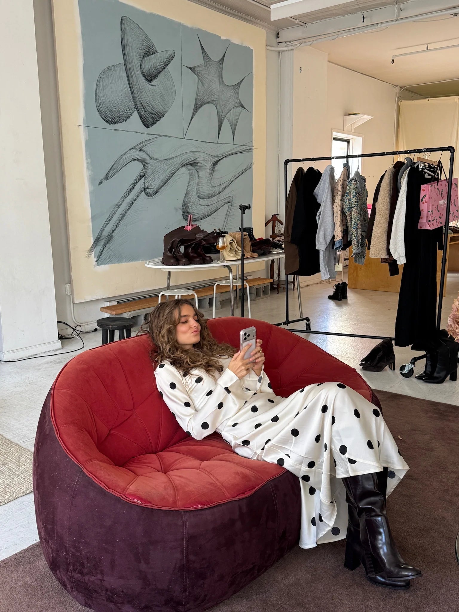 Georgie polka - blanco