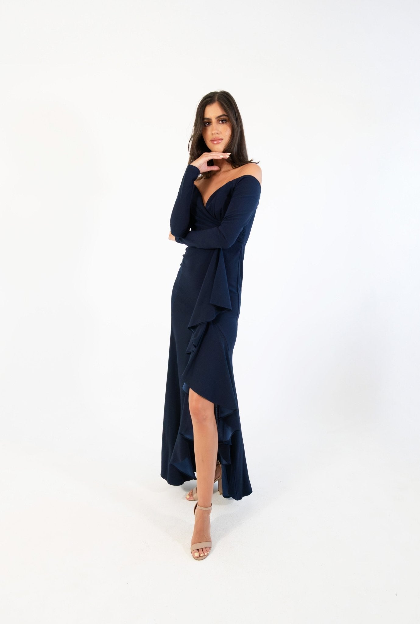 Hannia - azul venta - Lend the Trend renta de vestidos mexico