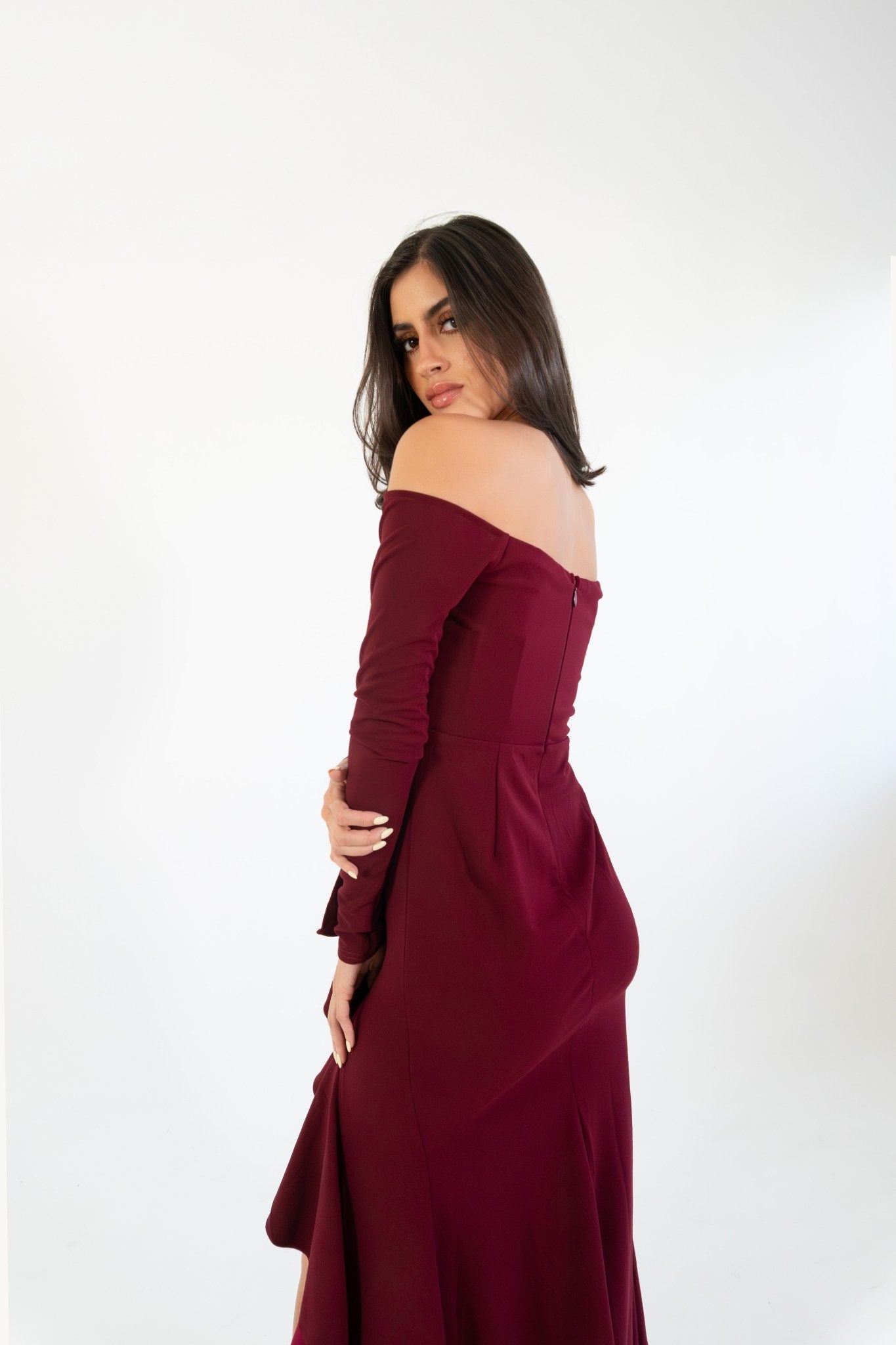 Hannia - rojo - Lend the Trend renta de vestidos mexico