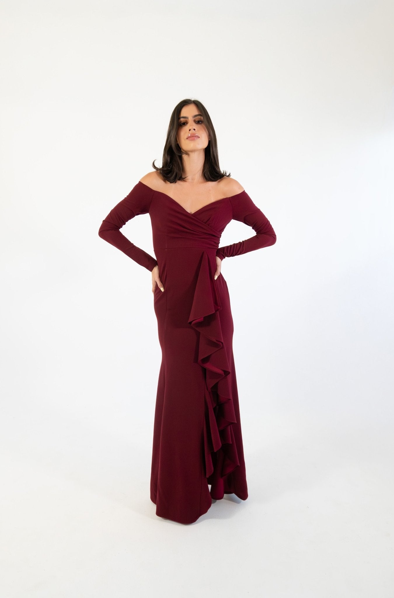 Hannia - rojo venta - Lend the Trend renta de vestidos mexico