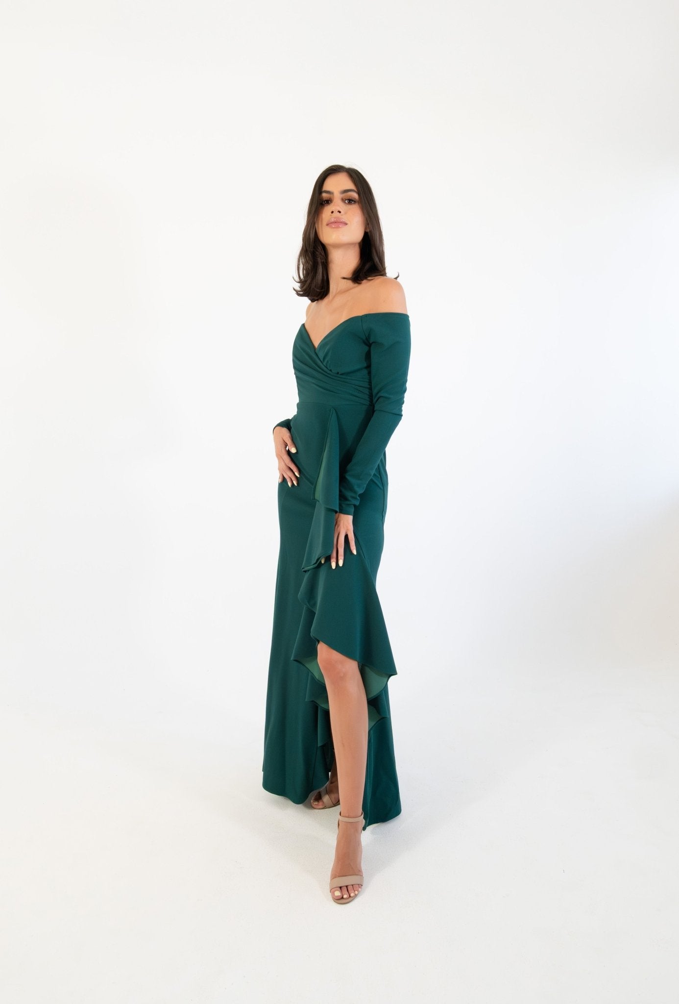 Hannia - verde - Lend the Trend renta de vestidos mexico