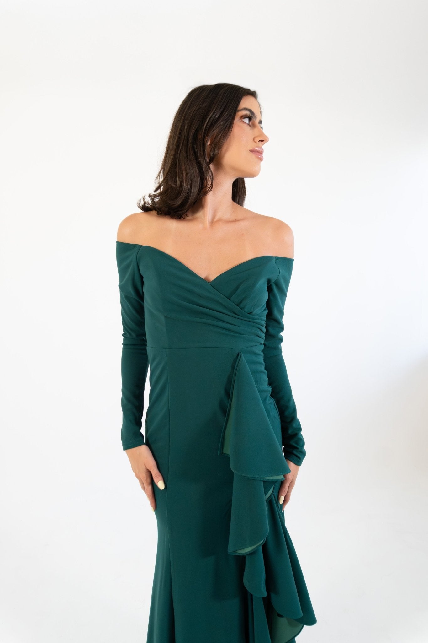 Hannia - verde - Lend the Trend renta de vestidos mexico