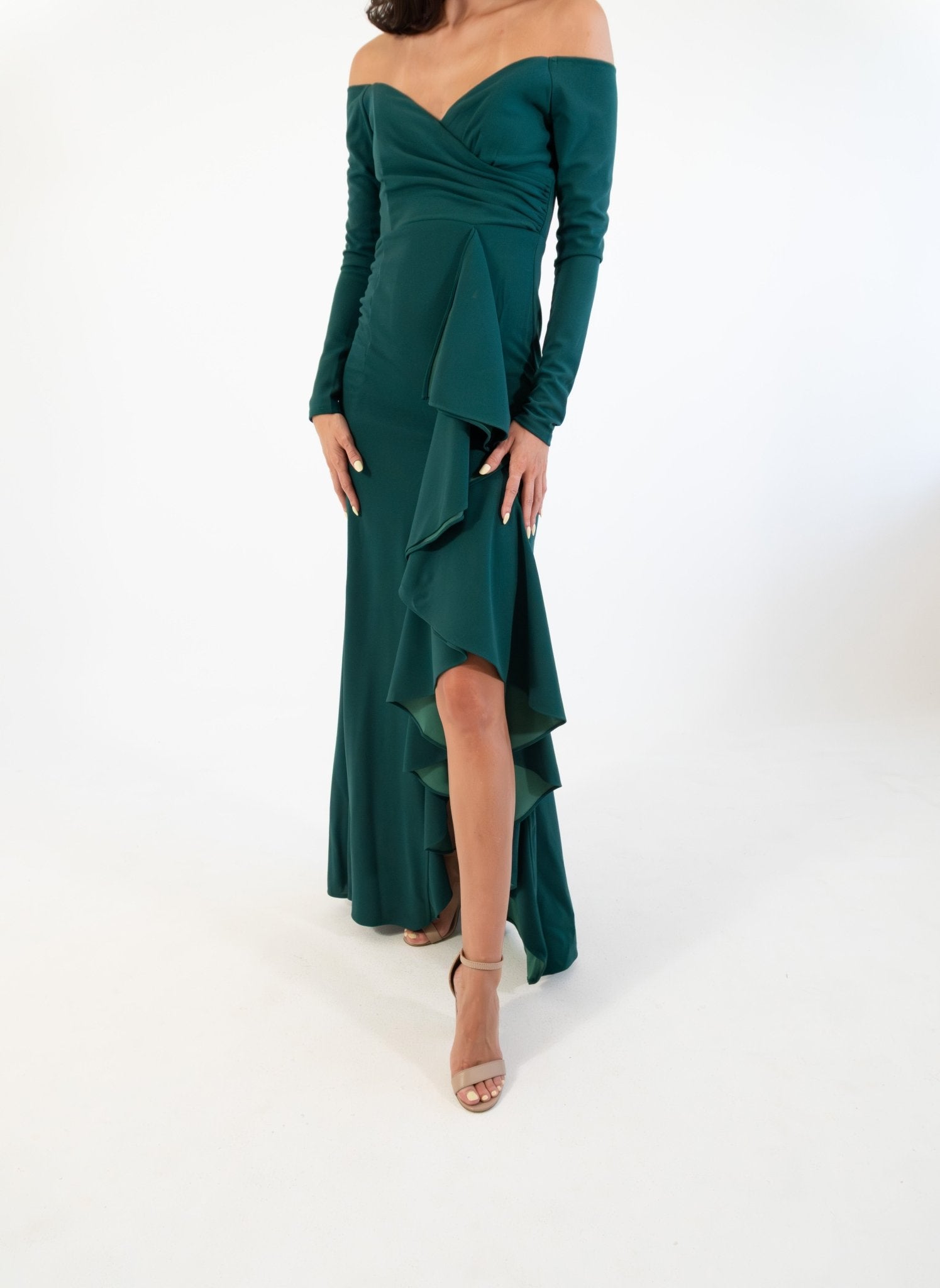 Hannia - verde - Lend the Trend renta de vestidos mexico