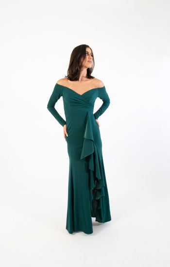 Hannia - verde - Lend the Trend renta de vestidos mexico