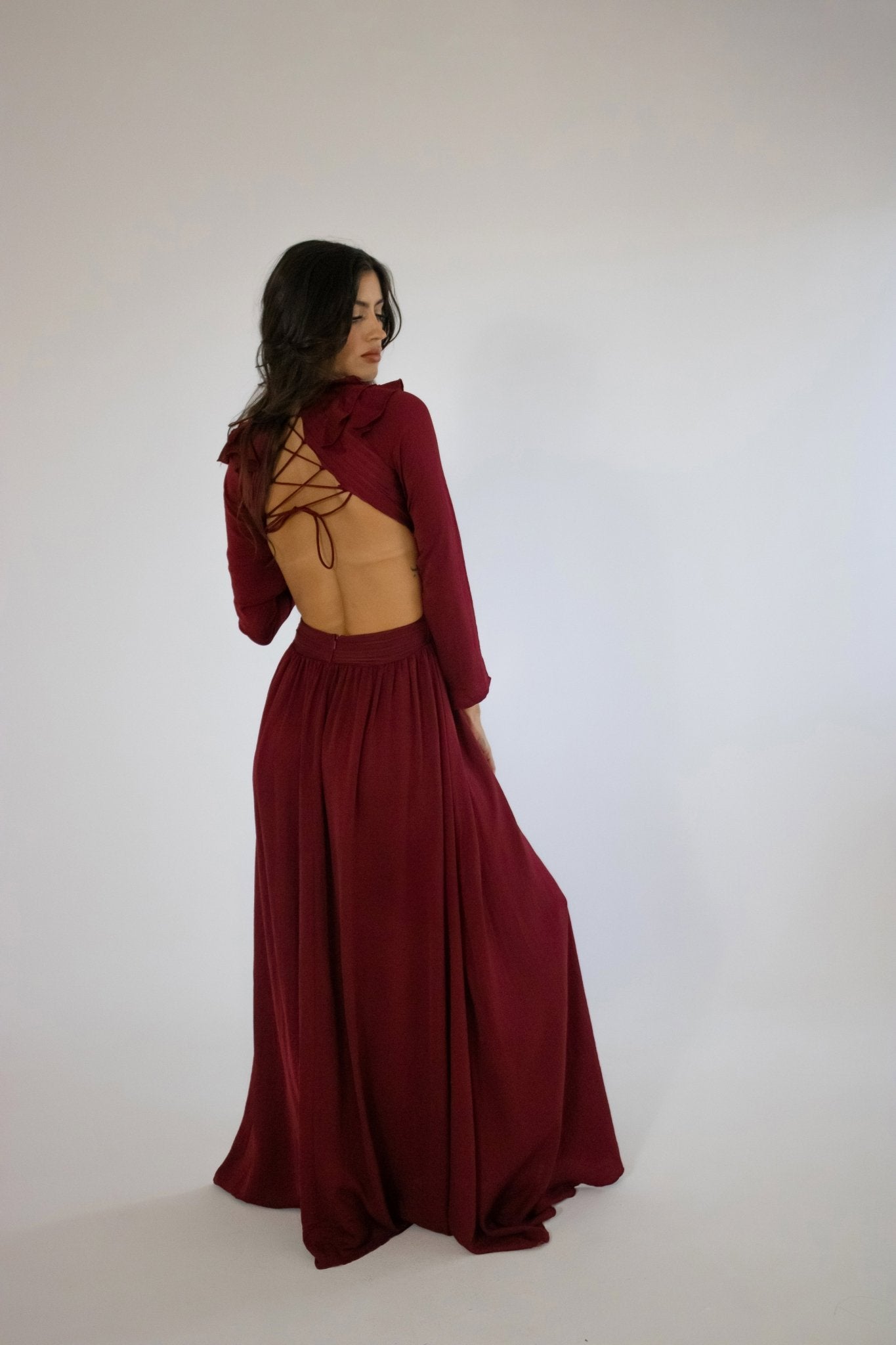 Micaela - rosa rojizo venta - Lend the Trend renta de vestidos mexico