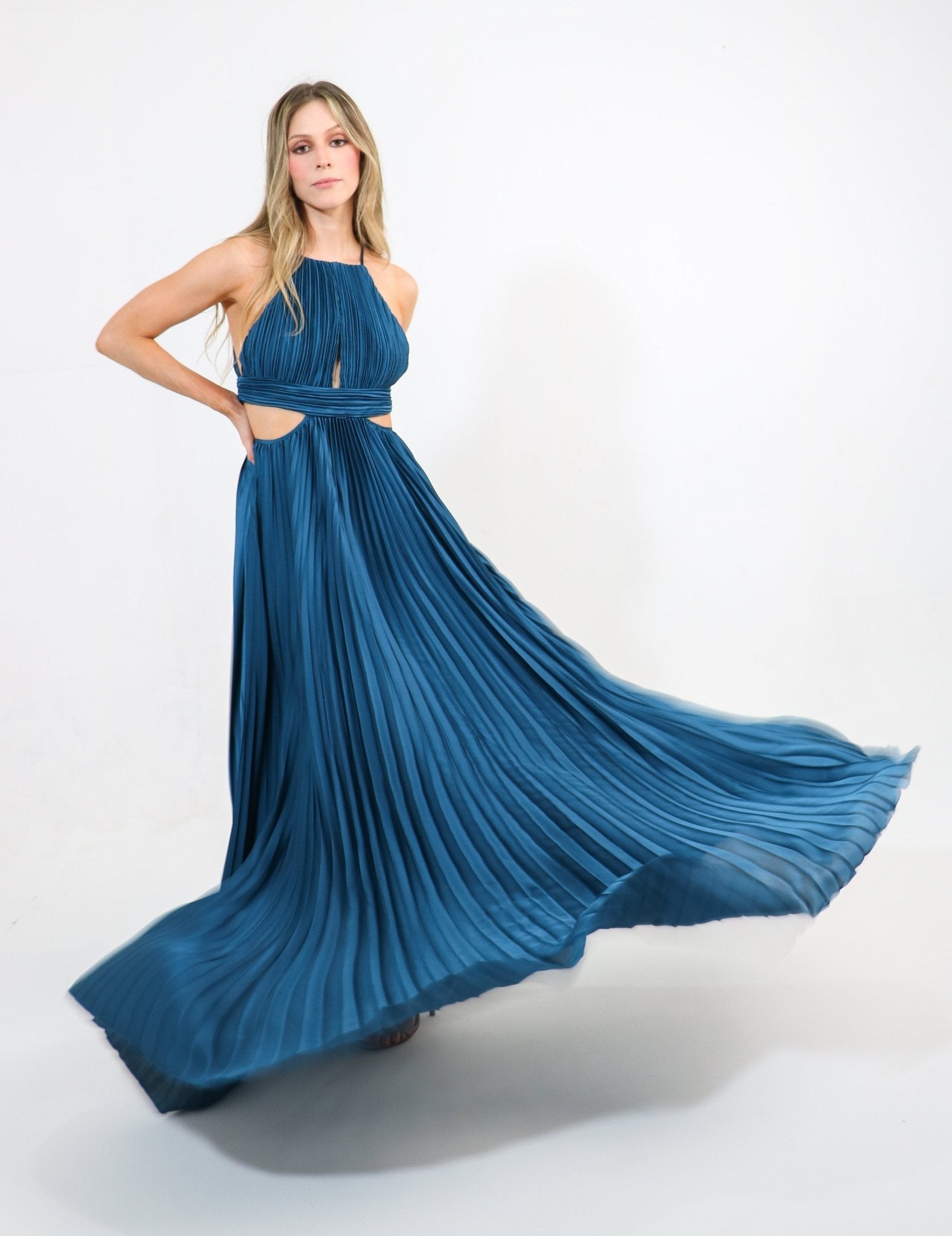 Milla - azul - Lend the Trend renta de vestidos mexico