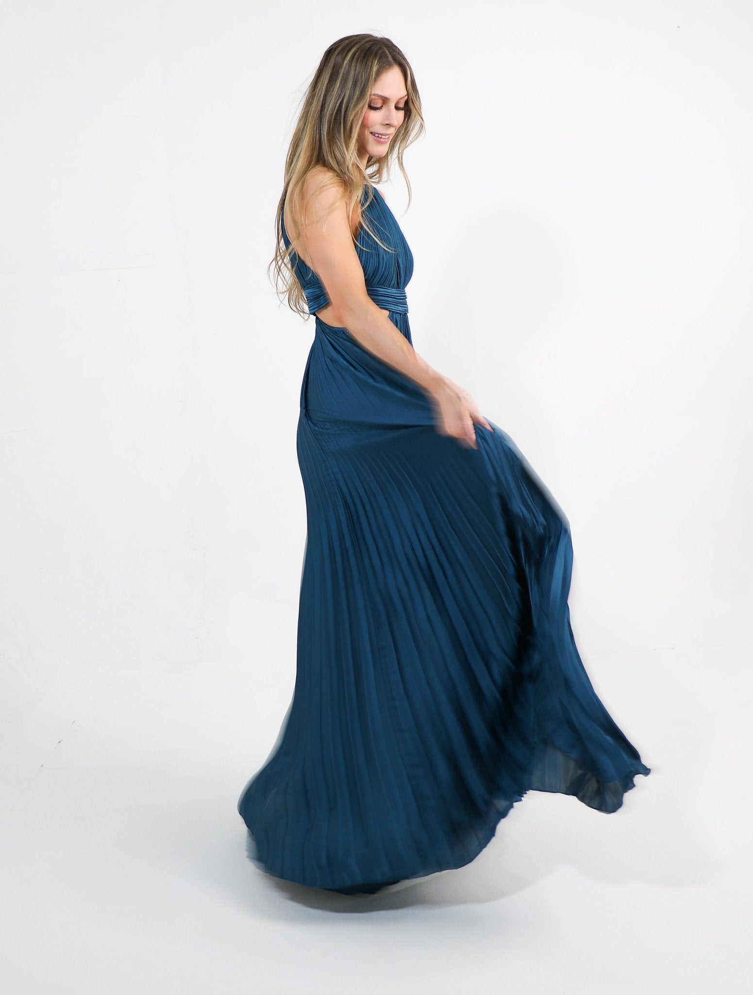 Milla - azul - Lend the Trend renta de vestidos mexico