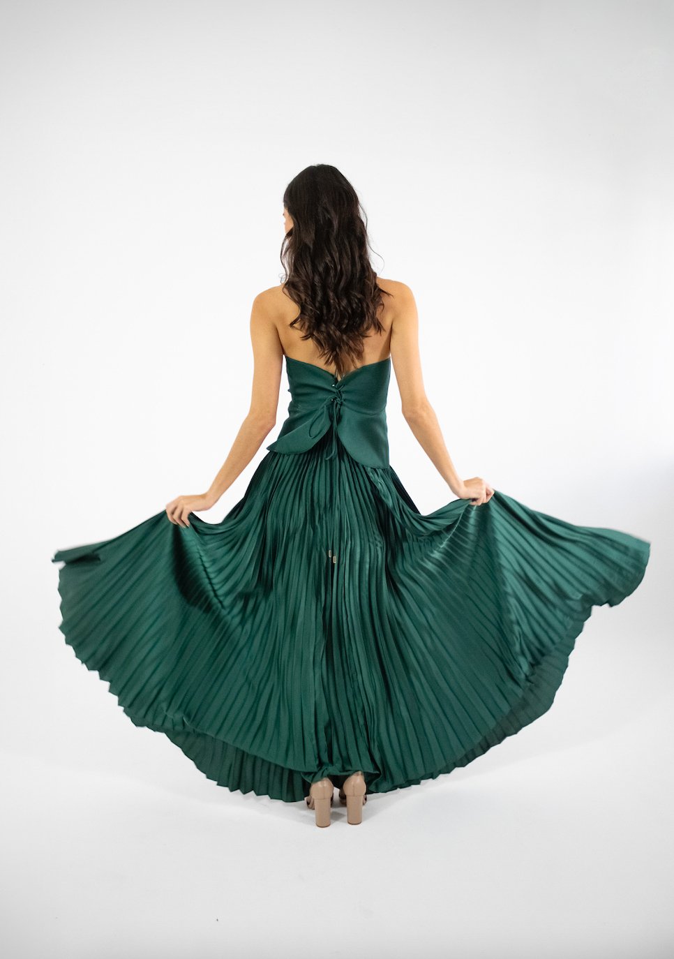 Mirra - verde venta - Lend the Trend renta de vestidos mexico