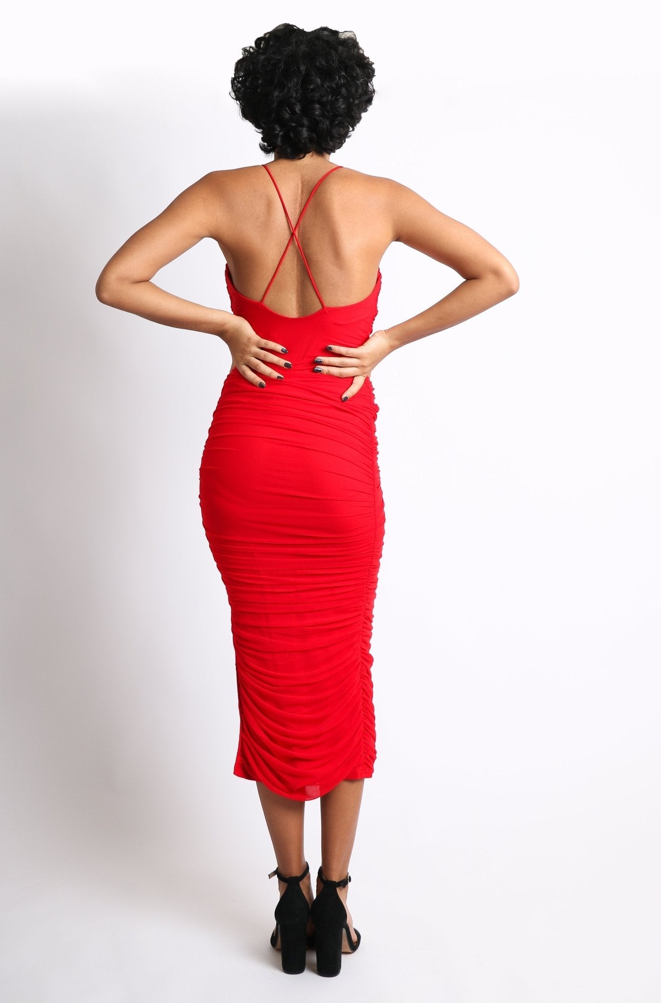 Pamela - rojo vivo - Lend the Trend renta de vestidos mexico