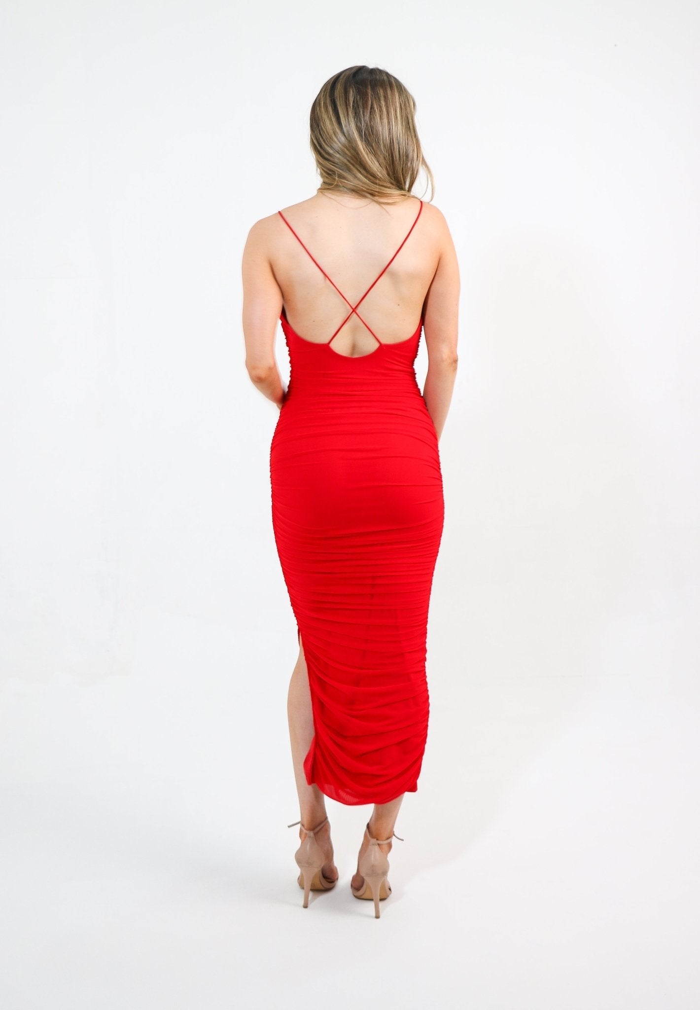 Pamela - rojo vivo venta - Lend the Trend renta de vestidos mexico