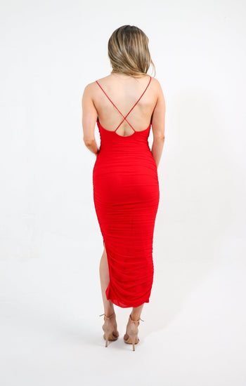 Pamela - rojo vivo venta - Lend the Trend renta de vestidos mexico