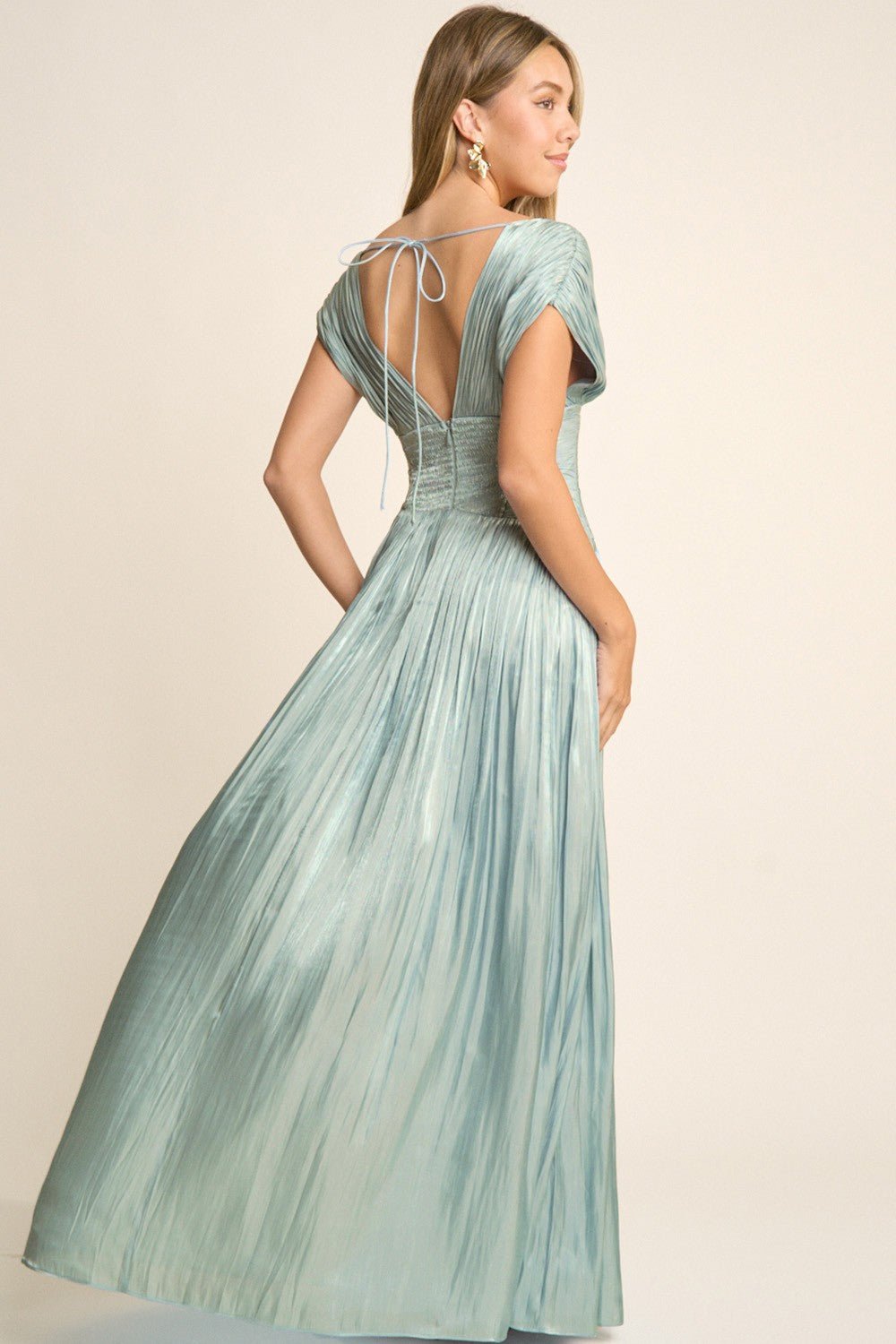 Regina - verde - Cindel vestidos maxi, midi, mini, para toda ocasion, largos, de fiesta, de boda