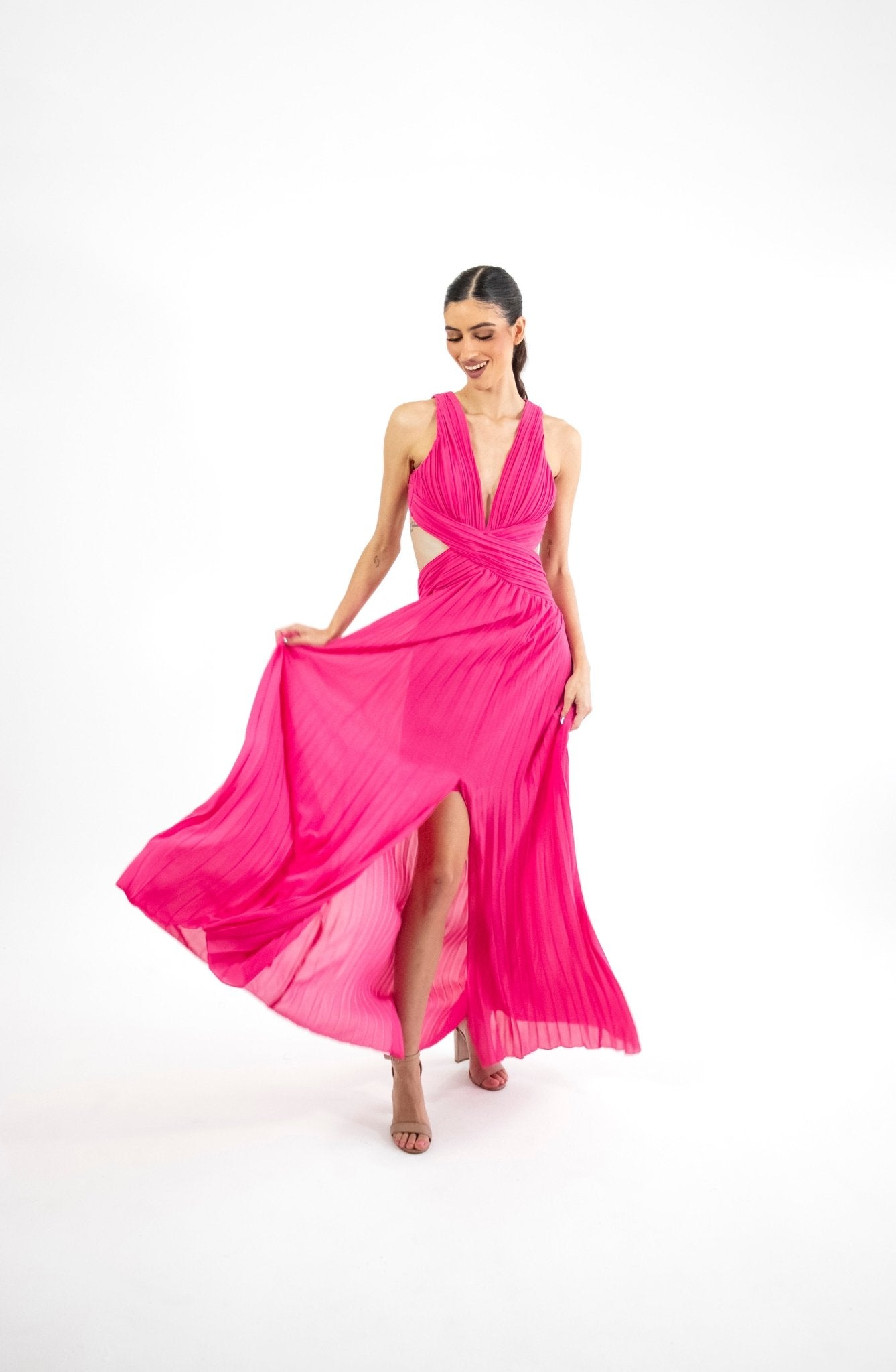 Velma - rosa - Lend the Trend renta de vestidos mexico