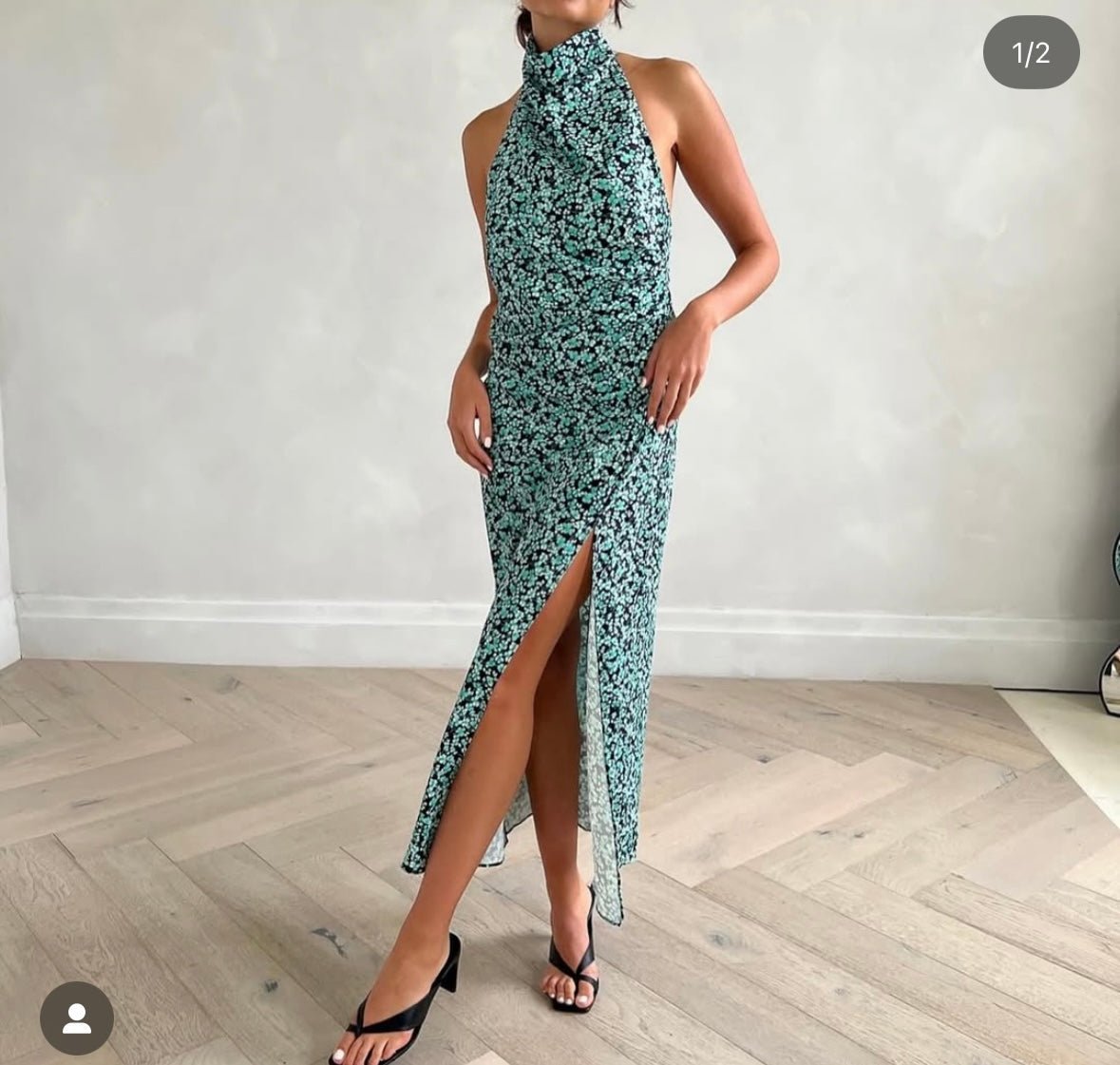 Vestido halter con espalda abierta - Ana Paula - Lend the Trend renta de vestidos mexico