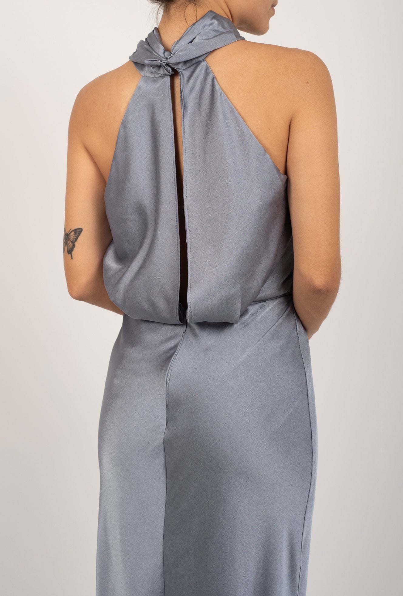 Erin - azul grisaceo venta - Lend the Trend renta de vestidos mexico