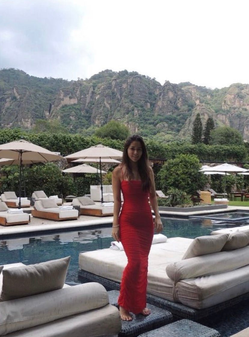 Fornarina - rojo - Lend the Trend renta de vestidos mexico