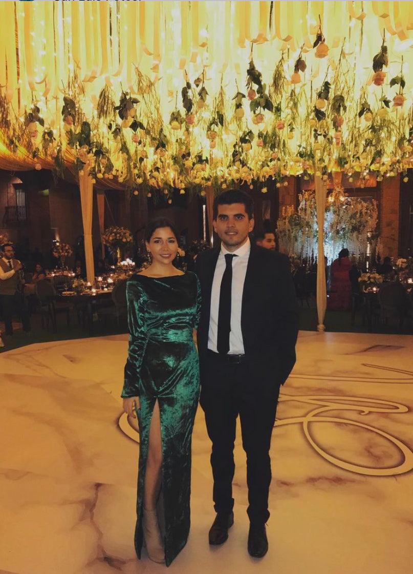 Iva - vestido largo verde - Lend the Trend renta de vestidos mexico