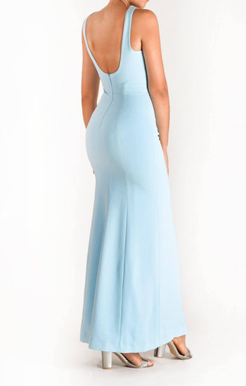 Macie - vestido largo azul - Lend the Trend renta de vestidos mexico